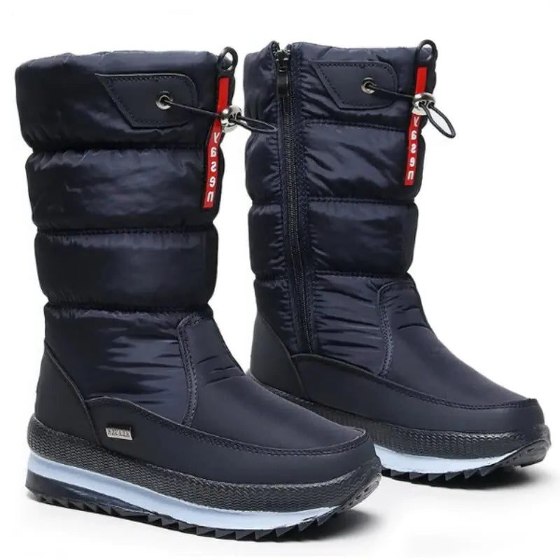 Wasserdichte Damen-Puffer-Schneestiefel