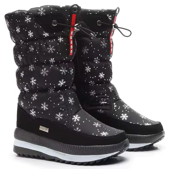 Wasserdichte Damen-Puffer-Schneestiefel