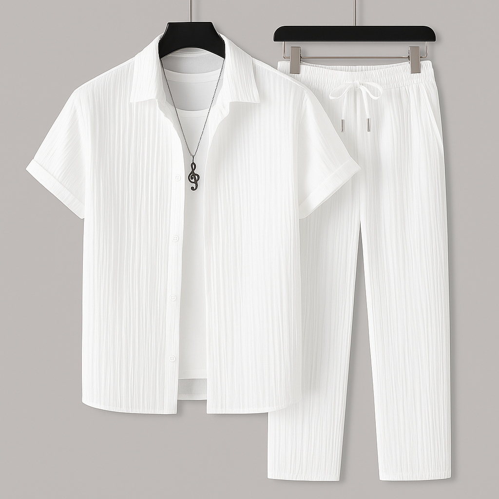 Relaxed Linen Set for Ultimate Comfort White