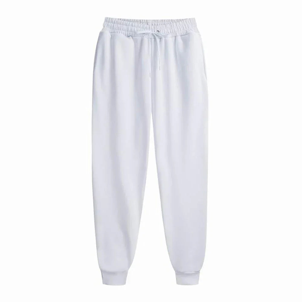 Men's Casual Sports Jogger Pants White