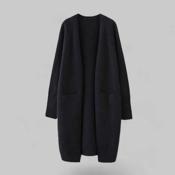 Women's Long Oversized Cashmere Blend Open Front Cardigan
