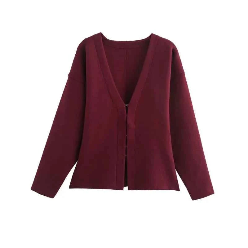 Women's Fitted Long Sleeve Cardigan Sweater