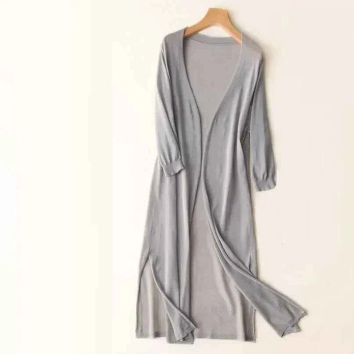 Women's Longline Open Front Lightweight Cardigan Sweater
