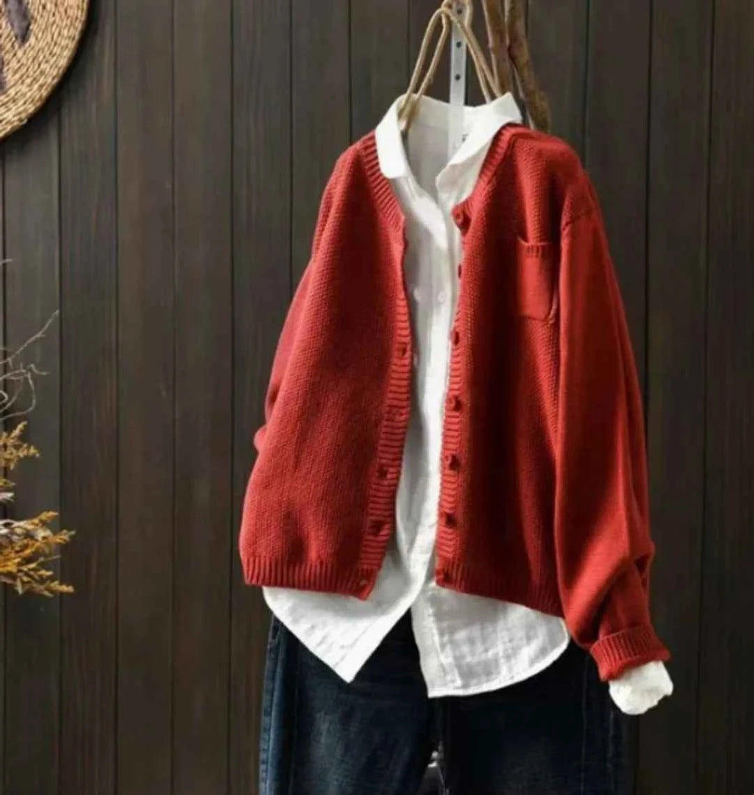 Women's Oversized Button Front Knit Cardigan Sweater