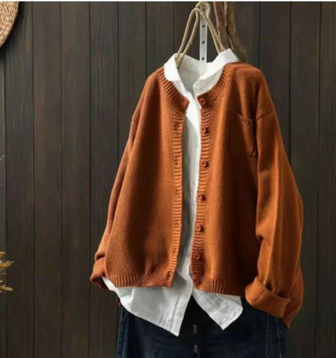 Women's Oversized Button Front Knit Cardigan Sweater