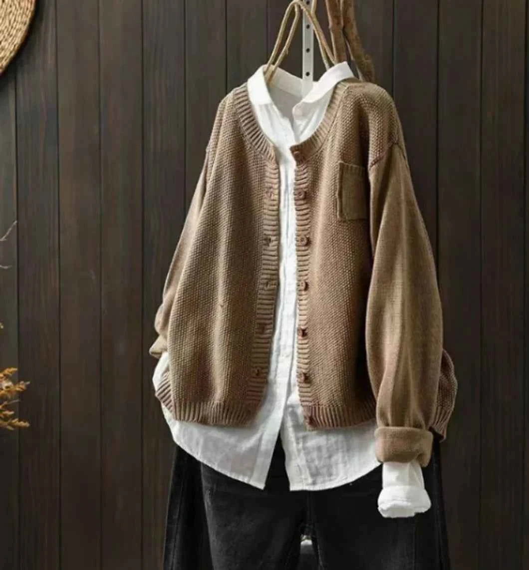 Women's Oversized Button Front Knit Cardigan Sweater