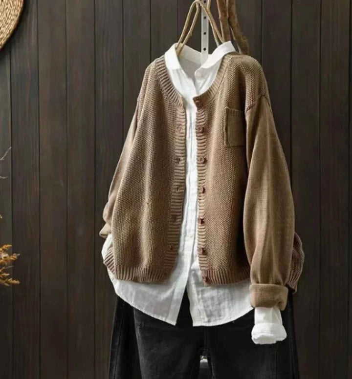 Women's Oversized Button Front Knit Cardigan Sweater