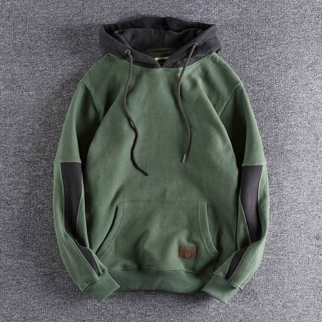 Men's Colorblock Drawstring Pullover Hoodie