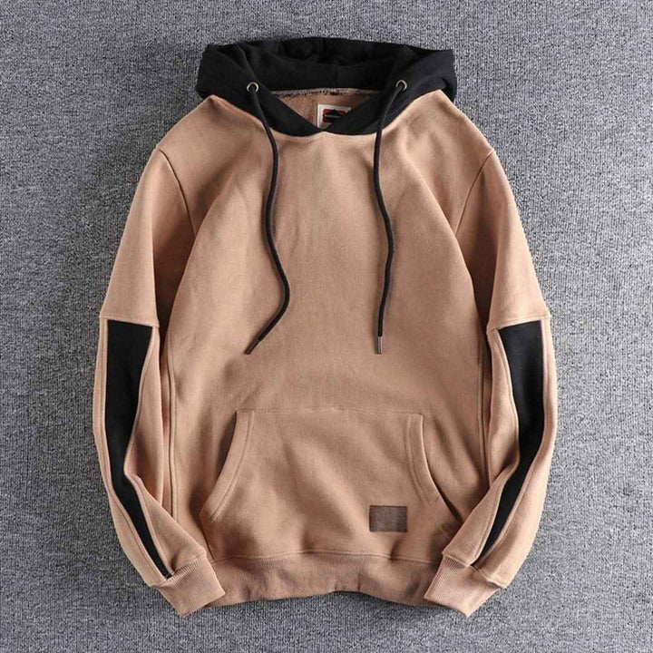 Men's Colorblock Drawstring Pullover Hoodie
