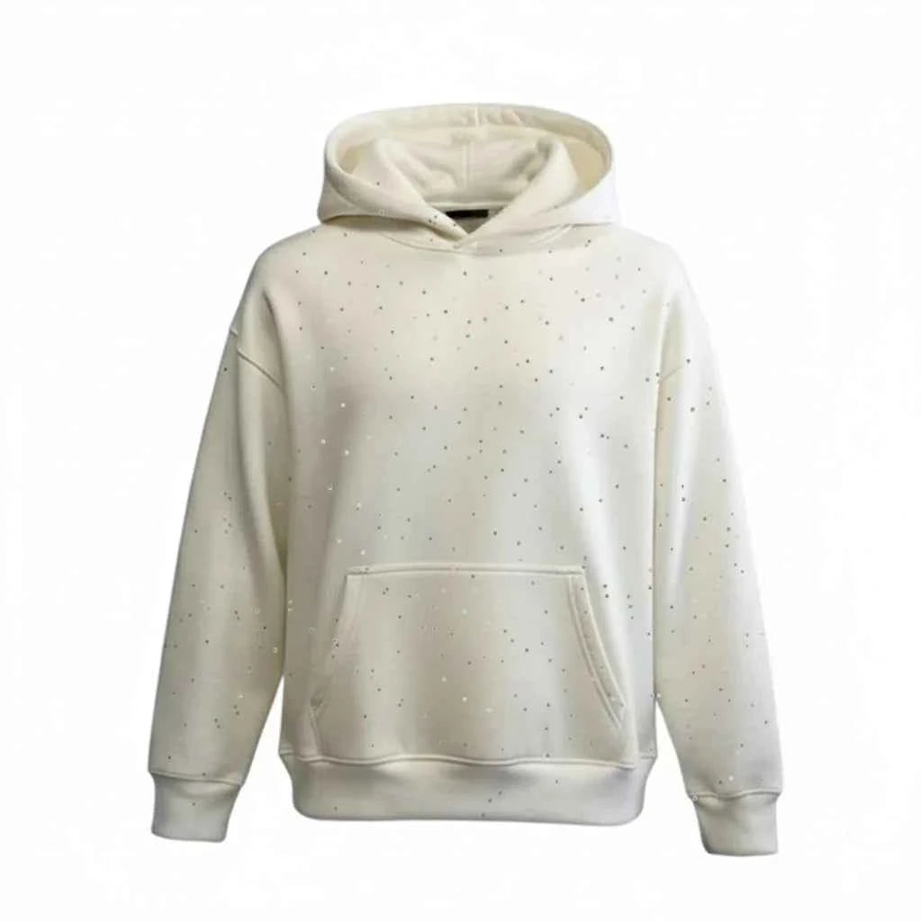 Women's Cotton Hooded Ribbed Cuffs Long Sleeve Pullover
