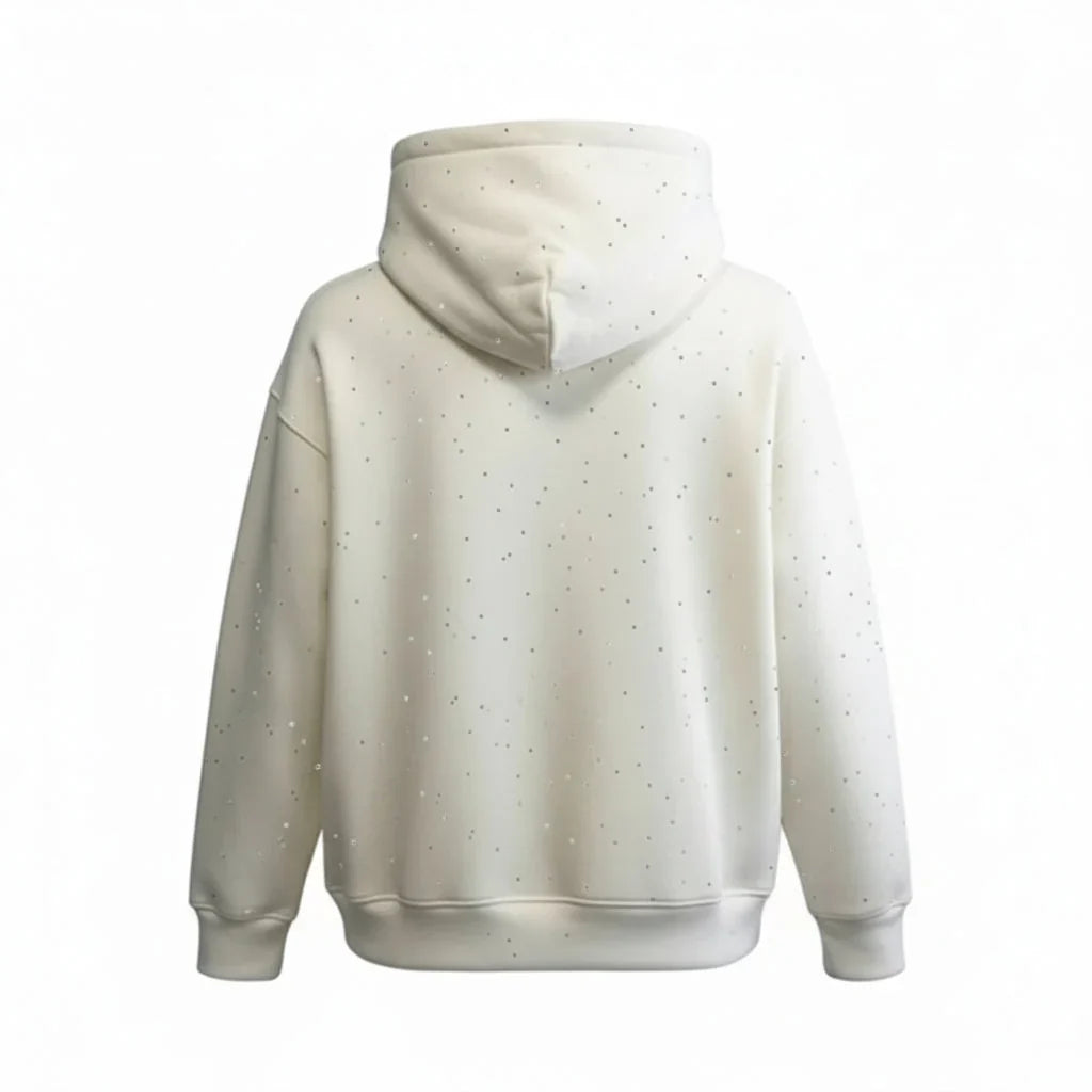 Women's Cotton Hooded Ribbed Cuffs Long Sleeve Pullover