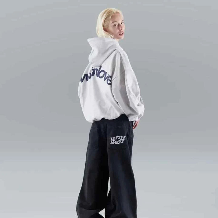 Women's Oversized Fleece Cropped Hoodie