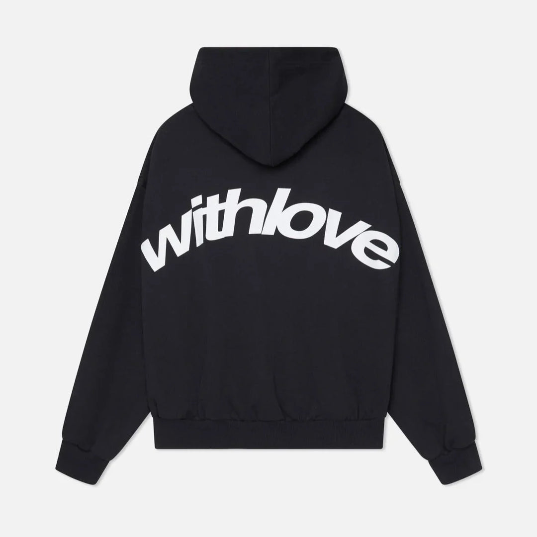 Women's Oversized Fleece Cropped Hoodie Black