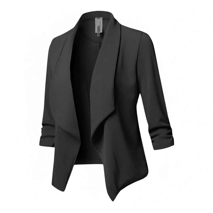 Women's Draped Front Blazer Black