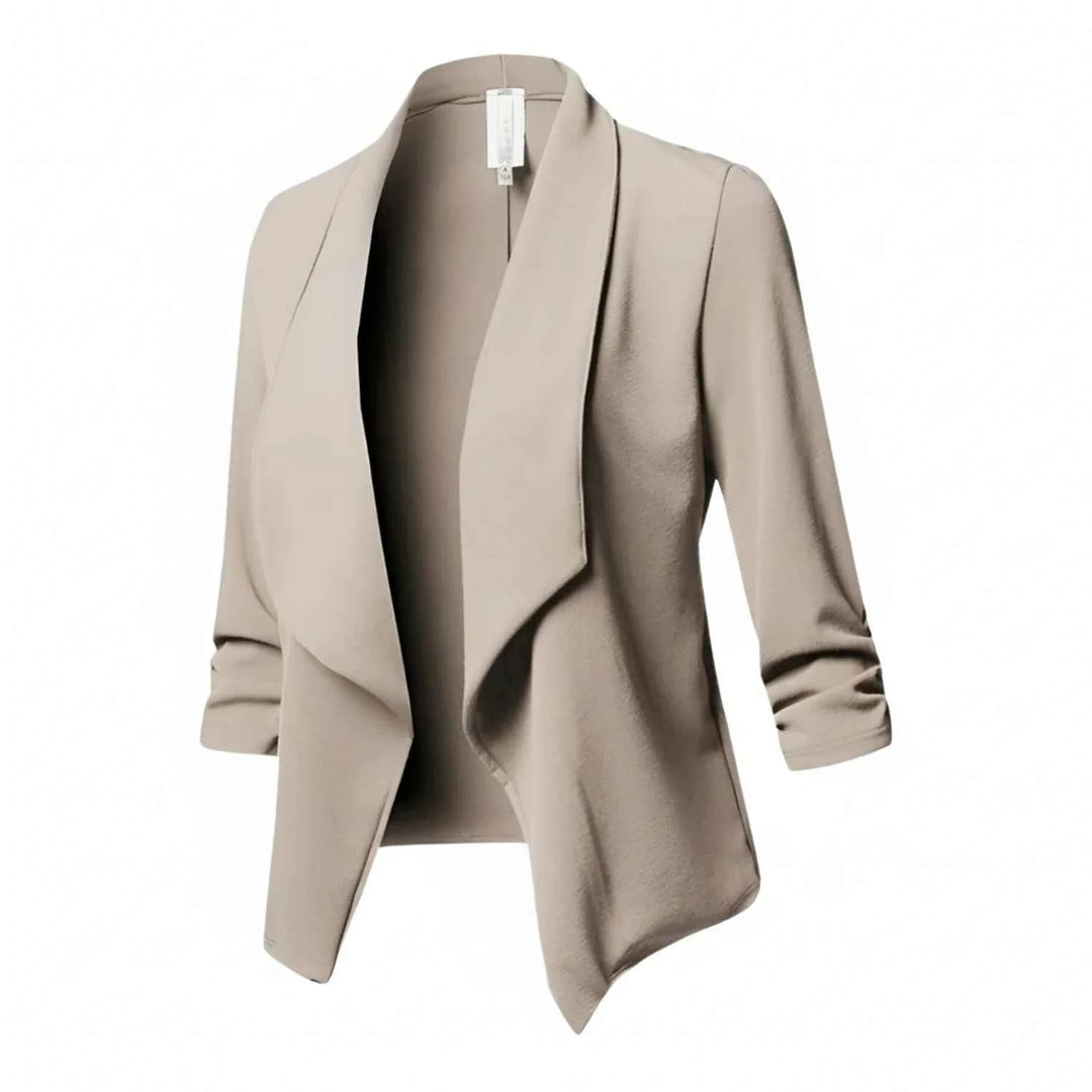 Women's Draped Front Blazer Beige