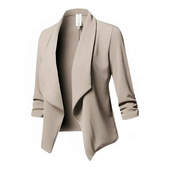 Women's Draped Front Blazer Beige