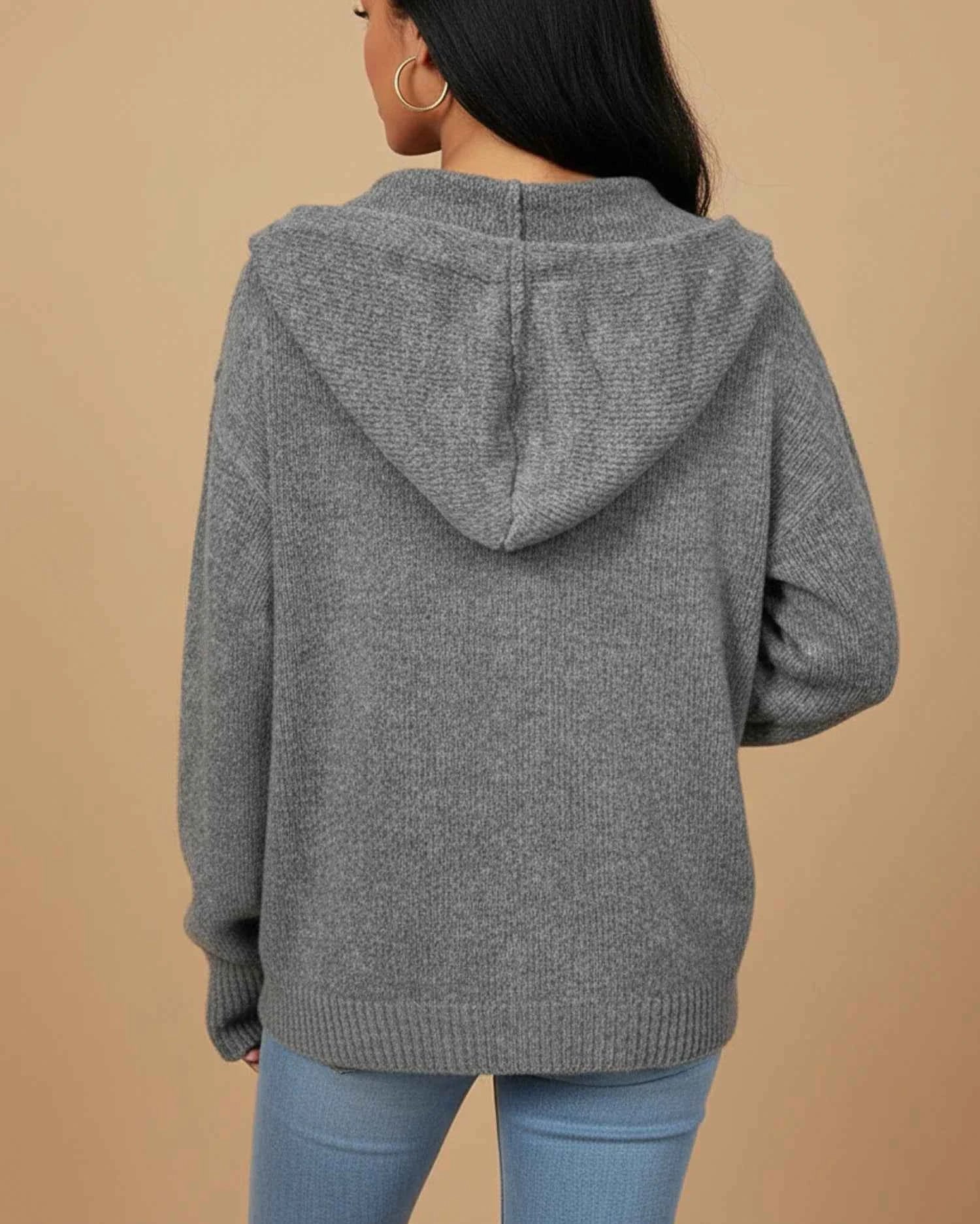 Women's Hooded Cardigan Sweater