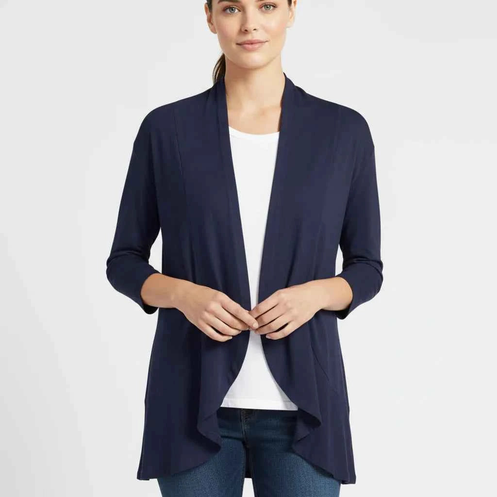 Women's Open Front Cardigan Navy Blue