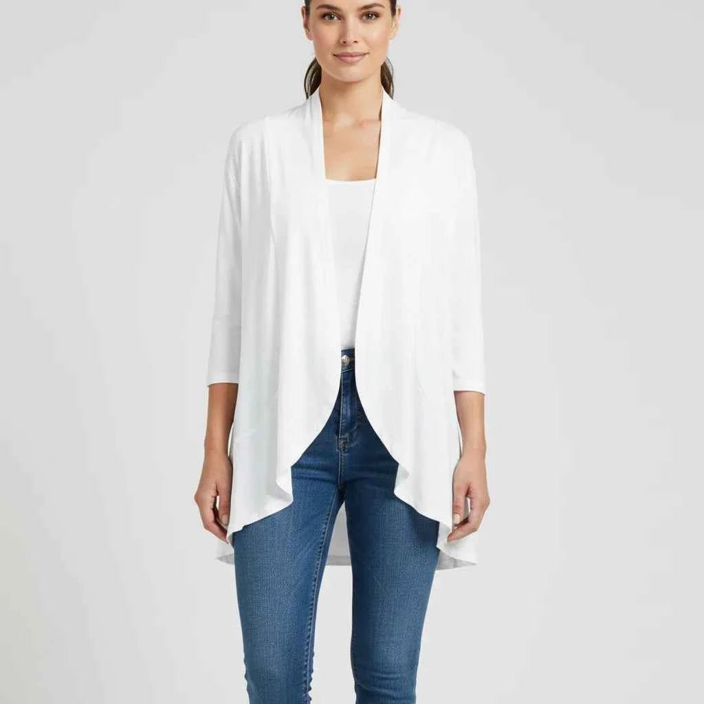 Women's Open Front Cardigan White