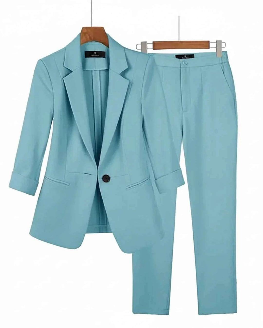 Women's Two-Piece Tailored Suit Set Blue