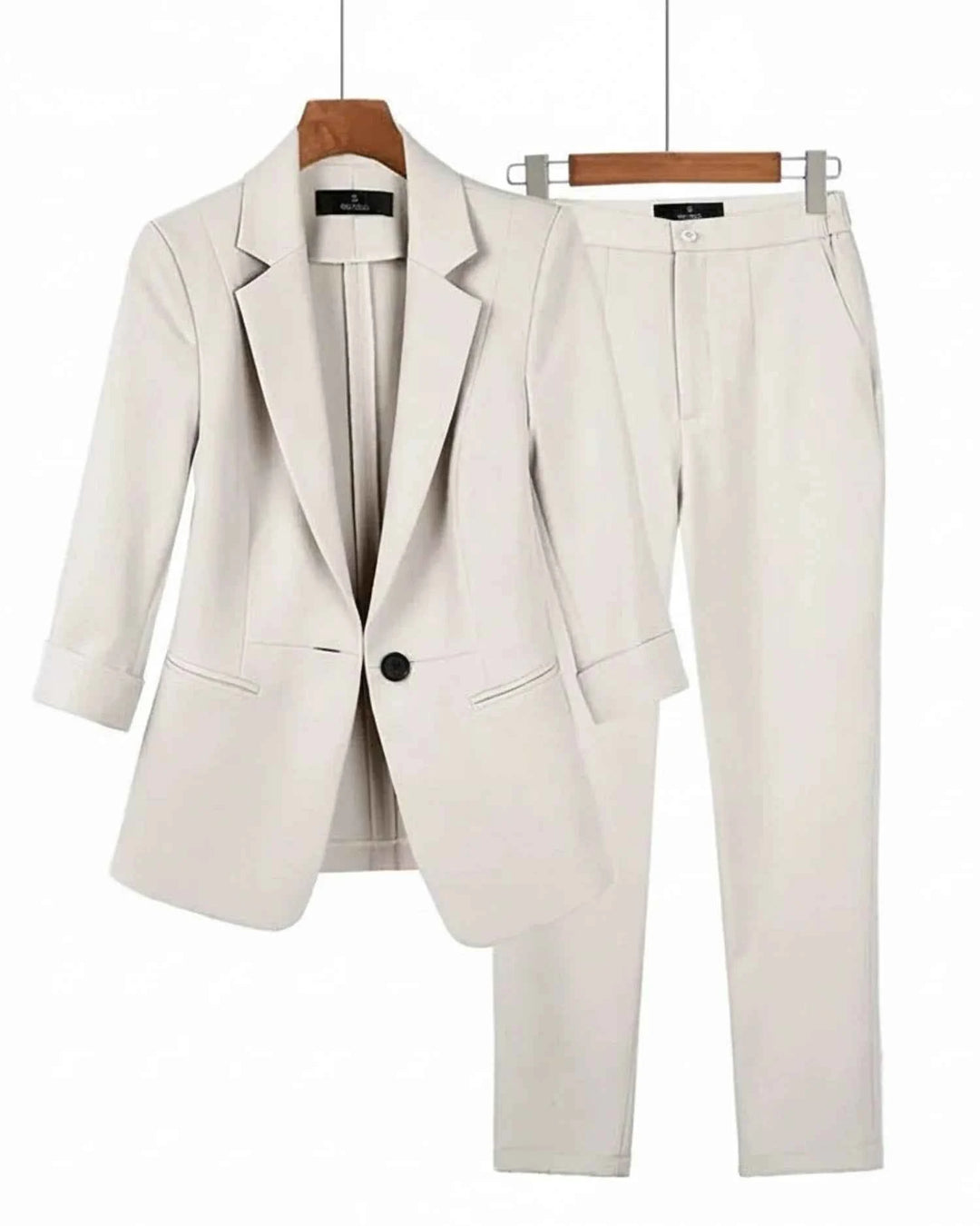 Women's Two-Piece Tailored Suit Set Apricot