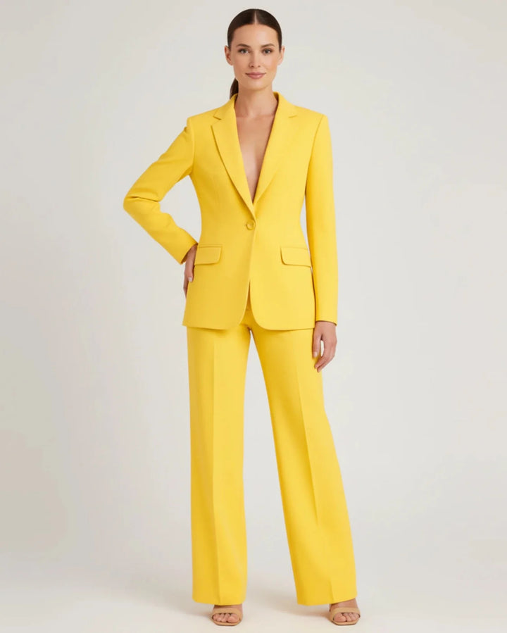 Women's Chic Tailored Long Blazer Suit Set