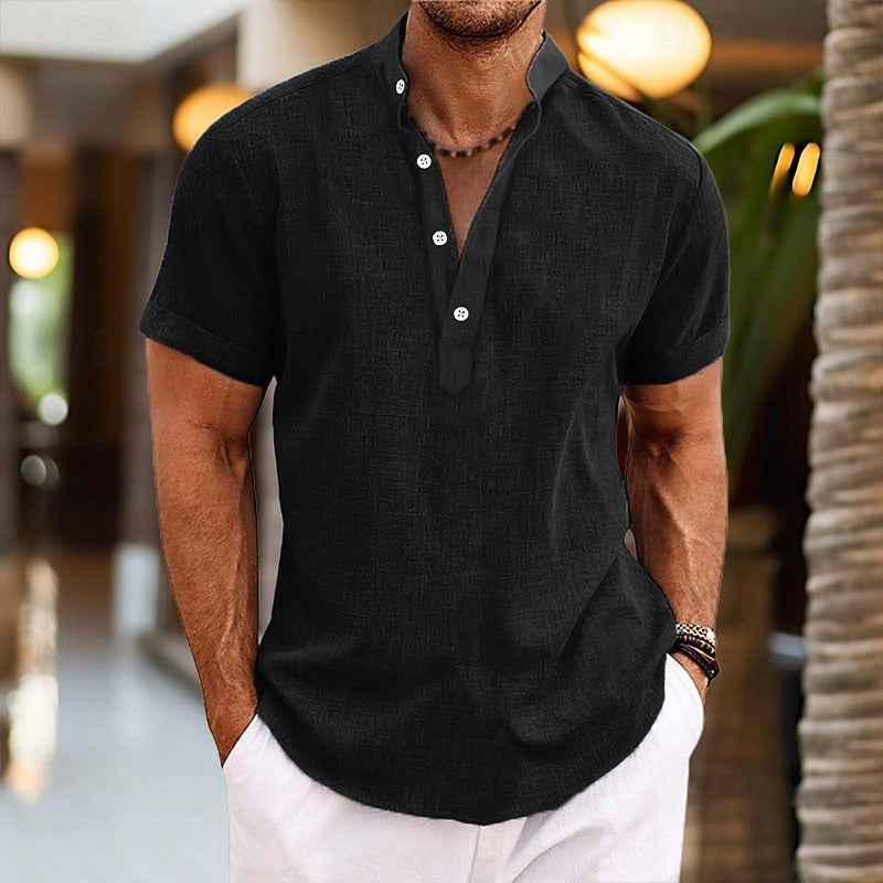 Men's Lightweight Short Sleeve Shirt Black