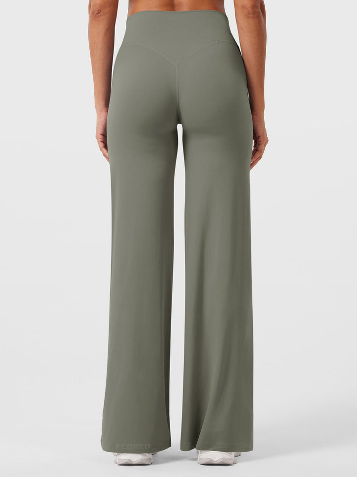 Women's High Waist Flared Summer Pants
