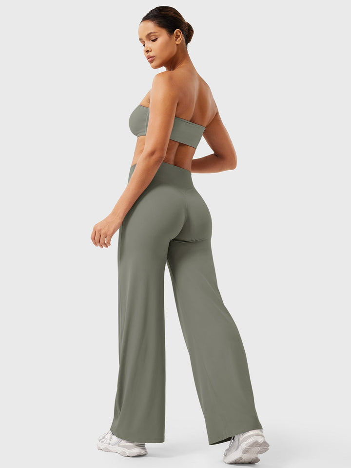 Women's High Waist Flared Summer Pants