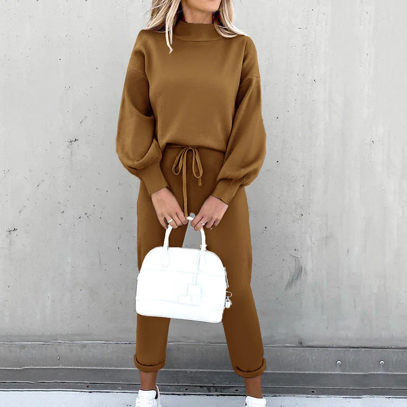 Women's Winter Clothing Set Brown